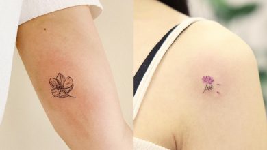 minimalist flower tattoos nm